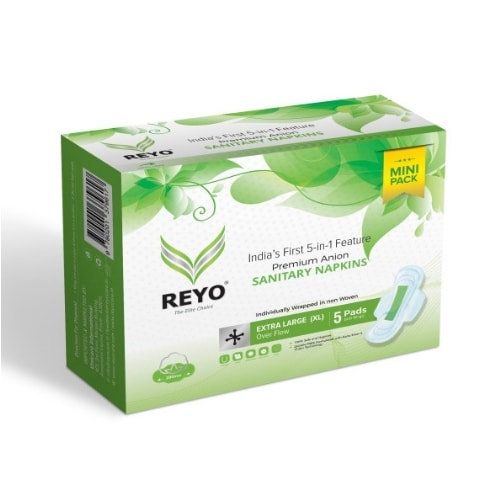 REYO Mini Pack - Extra Large - 5 Anion Pads - 290mm for Over Flow