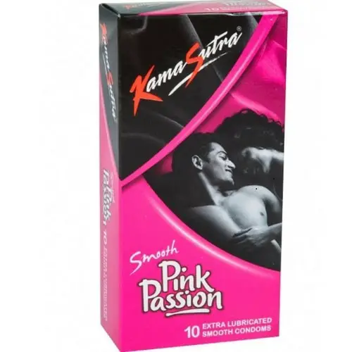 KamaSutra Pink Passion Smooth Condoms Pack of 10 Pcs