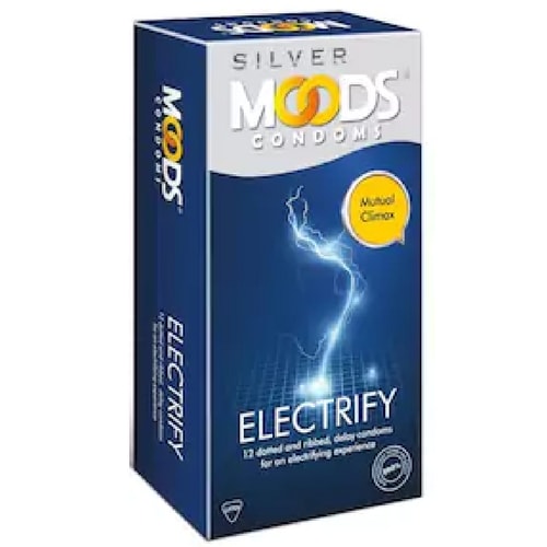 Moods silver electrify condom pack of 12 condoms