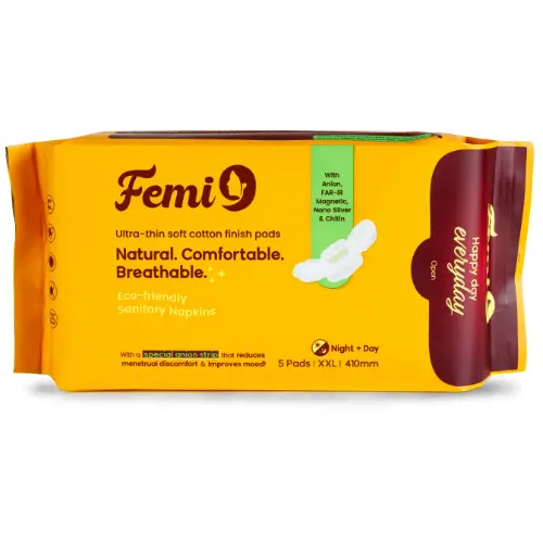 FEMI9 Anion pads Sanitary Napkin 410mm - 5 pads 