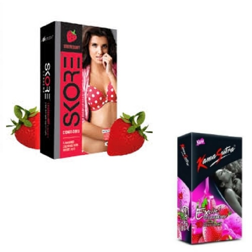 Strawberry Flavored Condoms Combo 10's in Each Box