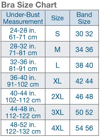 How To Measure Bra Size Chart