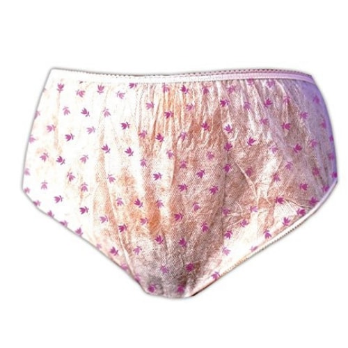 Printed female disposable panty x 2 pack