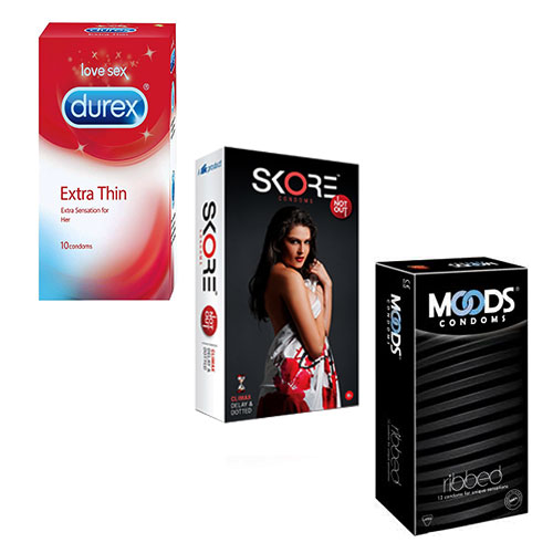 Durex thin-longlast-ribbed condoms