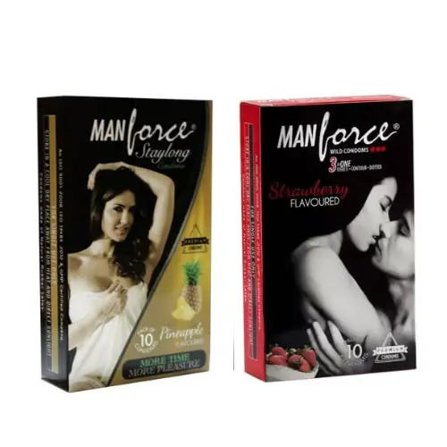 Manforce Strawberry and Pineapple Flavoured Condoms Combo