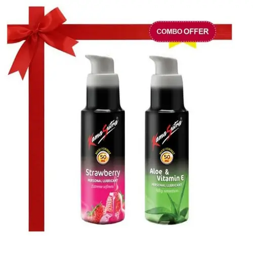 Kamasutra 50ml Lubes Strawberry and Aloe &Vitamin E combo