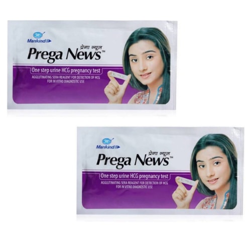 Prega News Pregnancy Test Kit- hCG level test-Pack of 2