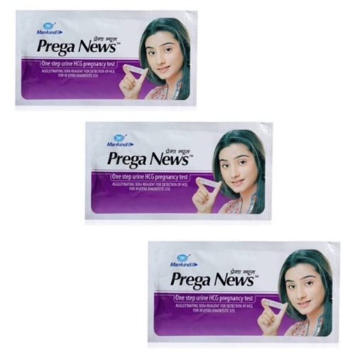 Mankind Prega News Pregnancy Test Kits- quick results- Pack of 3