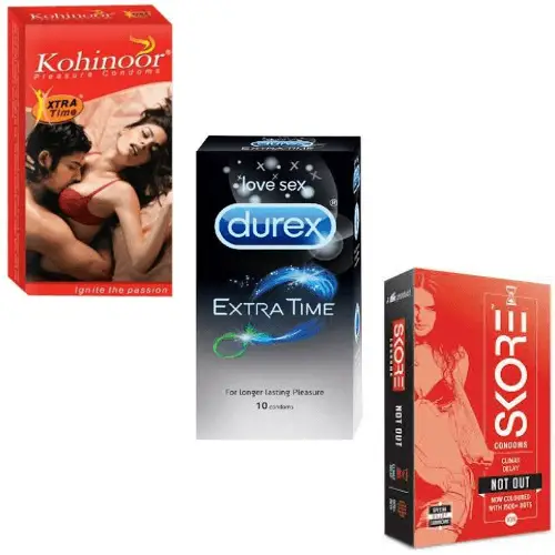 Extra time condoms combo pack of 3 - 32 condoms