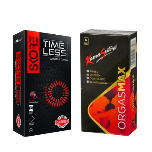 Climax Delay Condoms Combo Pack of 2