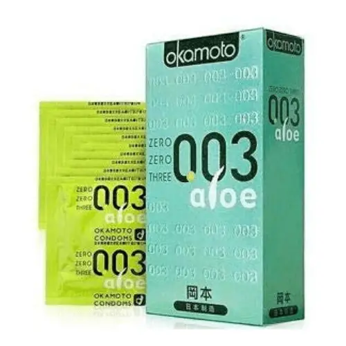 Okamoto 0.03 Aloe Super Thin Condom 10s Pack - Made in Japan