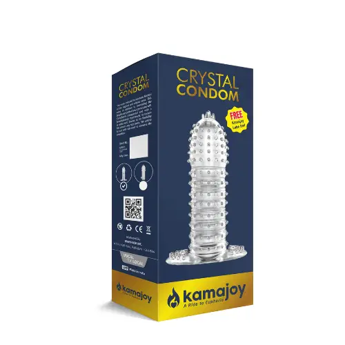 Kamajoy Crystal Condoms Skin Brown colour Reusable condom