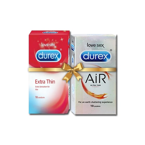 Durex Thin Condoms Combo Pack of 2 - 20 Condoms