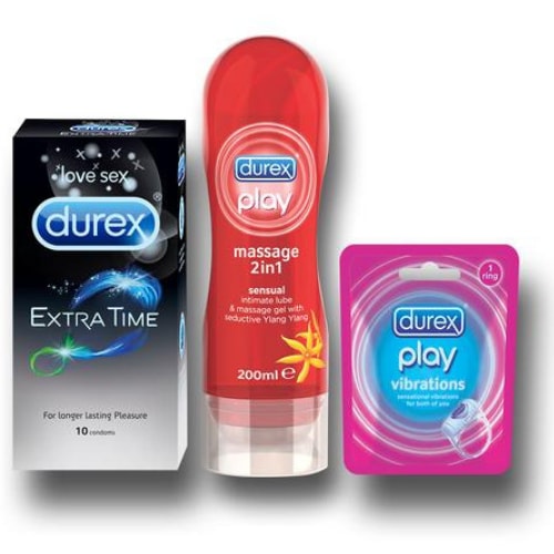 Buy Durex Pleasure Packs - 10 Count (Pack of 4, Extra Thin, Extra Time,  Extra Dots, Extra Ribbed) & Durex Play Vibrations Ring Online at Low Prices  in India - Amazon.in