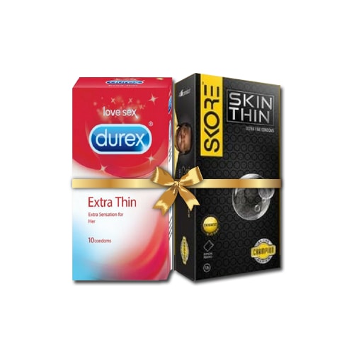 Extra Thin Condoms combo pack of 2 - 20 condoms