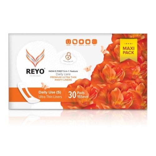 REYO Maxi Pack - Ultra Thin Panty Liners - 30 Pads - 155mm
