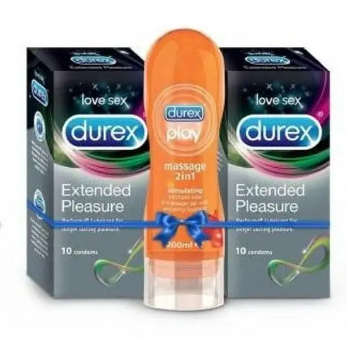 Durex Extended Pleasure Condom with Massage Gel