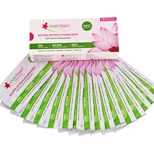 Everteen natural intimate hygiene wipes (2 packs combo)