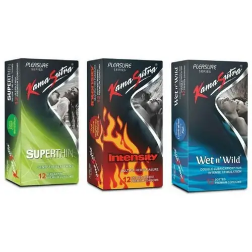 Kamasutra condoms combo pack 1 - super thin, intensity and wet n