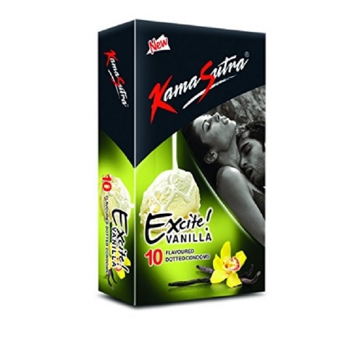 Kamasutra excite vanilla flavoured condoms 10s