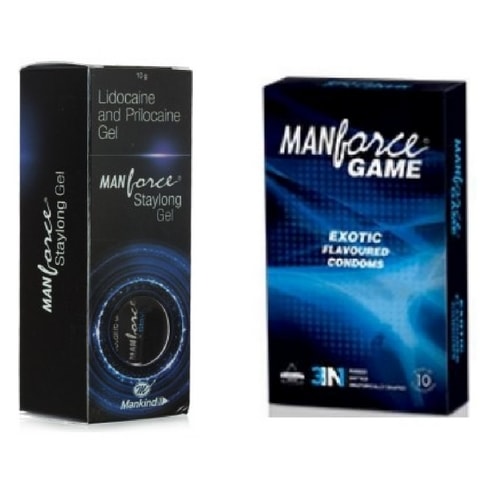 Manforce Exotic 3 In 1 Condom and Staylong Gel