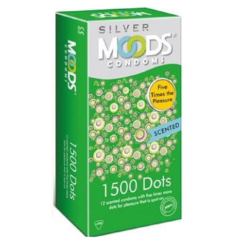 Moods Silver 1500 Dots Condom 12s Pack