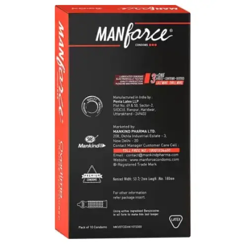 Manforce staylong orange flavour - Extra dotted condom 10s pack
