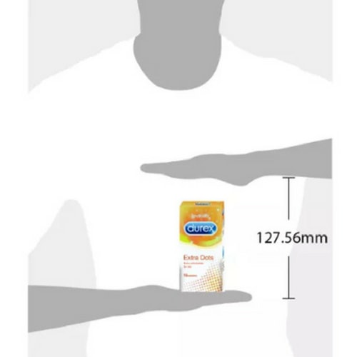 Durex Extra Dotted Condoms - 0.070 mm thin - Standard Size 10 Condoms