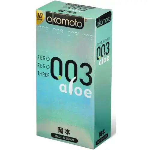 Okamoto 0.03 Aloe Super Thin Condom 10s Pack - Made in Japan
