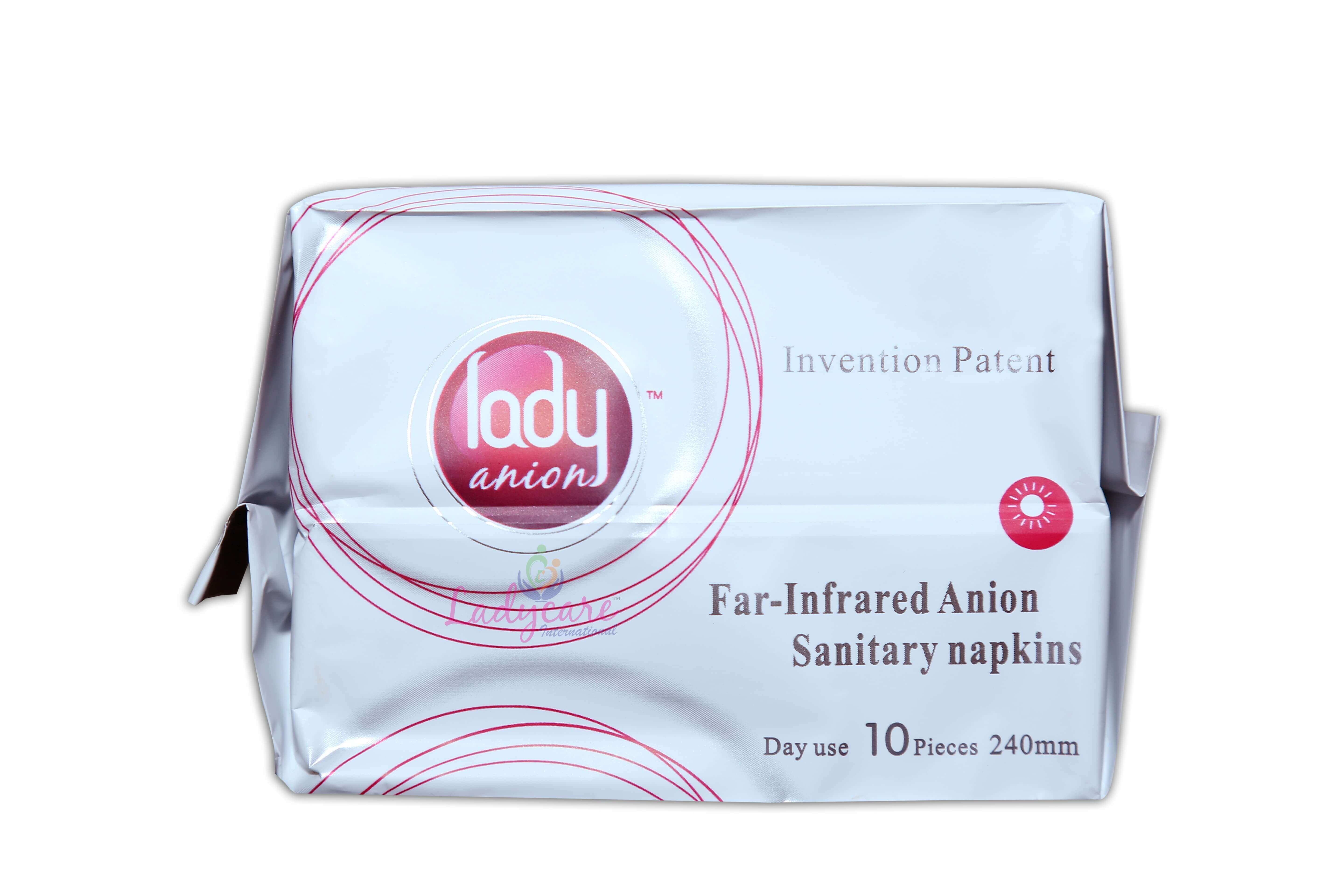 Lady anion sanitary napkins - day use  - 240mm - 10 pieces/pack
