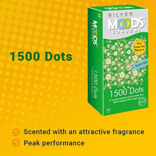 Moods Silver 1500 Dots Condom 12s Pack