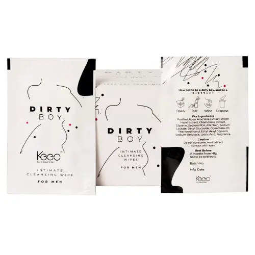 Dirty Boy Intimate Wipes For Men 30 Pcs - Multi Purpose Gentle and Refreshing Wipes
